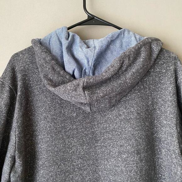 Howie‎ sz L gray 100% cotton button down hoodie jacket - Picture 6 of 8
